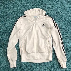 Adidas logo back zip front  sweatshirt